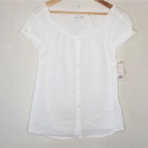 Hannah new with tags blouse short sleeve Women's size small cottage core